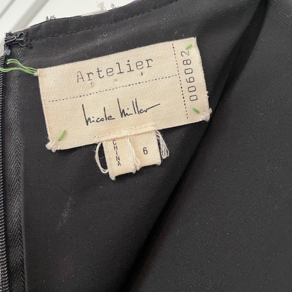 Nicole Miller Artelier silk chiffon watercolor skirt. Size 6.